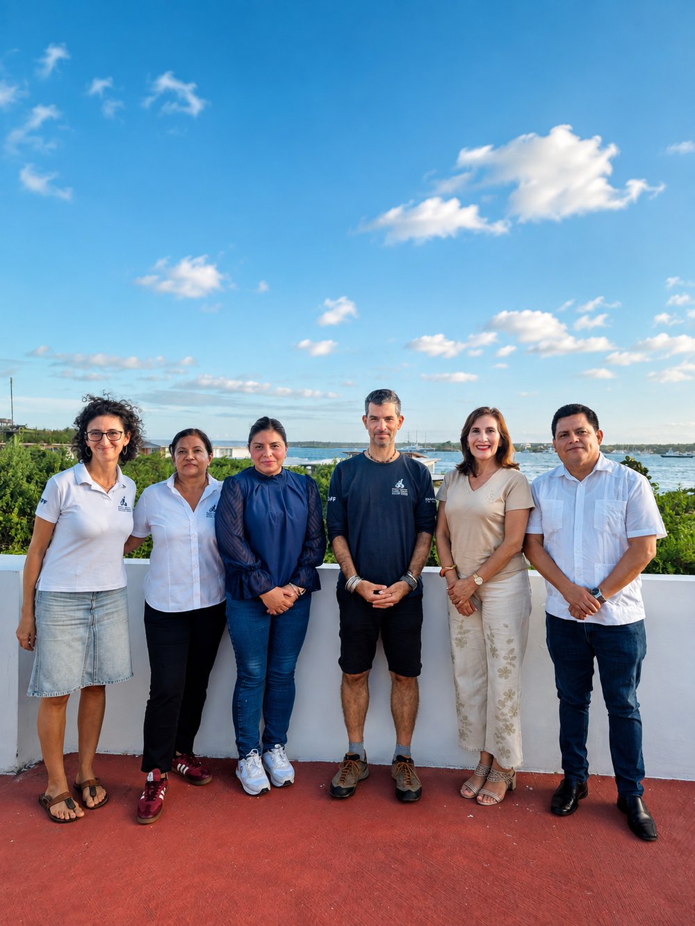 Equipo organizador de la Cumbre en Galápagos