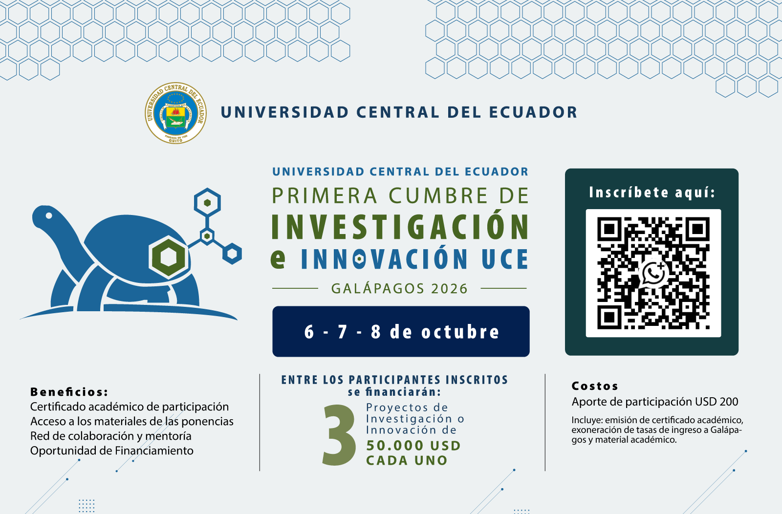 Inscríbete a la Cumbre UCE Galápagos 2026 por WhatsApp